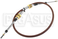 Click for a larger picture of Push-Pull Cable with Bulkhead Ends, 1/4-28 Thread