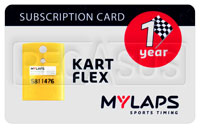 Click for a larger picture of MyLaps Subscription Card for X2 Kart / Karting, 1 Year