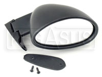 Large photo of Vitaloni Californian Mirror, Flat Lens, Black - Right Side, Pegasus Part No. 5106