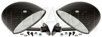 Click for a larger picture of Club Series Elliptical Flat Mirrors, Carbon Fiber, Pair