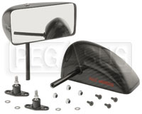 Click for a larger picture of CIS GT Series Convex Mirror, Straight Stem, Carbon Fiber, Pr