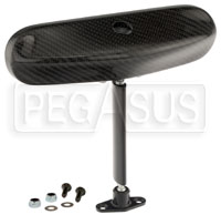 Large photo of Carbon Fiber Dash-Mount Center Mirror, Convex Lens, Pegasus Part No. 5168-201