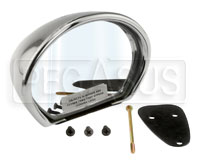 Large photo of Vitaloni Sebring Mach I Mirror, Chrome - Convex Lens, Pegasus Part No. 5170-002