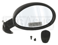 Click for a larger picture of Vitaloni Californian Mirror, Convex, Black - Right Side