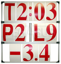 Large photo of Anodized Aluminum Frame Style Pit Board with Number Set, Pegasus Part No. 5206-Size