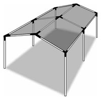 Pegasus Part No. 5432 - 20 x 6 1/2 ft Side Wall for A-Frame Canopy Kit Click for a larger picture of 20 x 6 1/2 ft Side Wall for A-Frame Canopy Kit