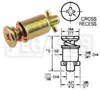 Click for a larger picture of Camloc 40S5 Heavy Duty Stud, Cross Recess