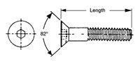 Large photo of Flat Head Allen Screw, Pegasus Part No. 632-Size-Color