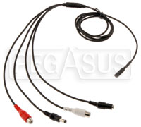 Large photo of Amplified Microphone with RCA Connectors and Pass-thru Power, Pegasus Part No. 9750-682