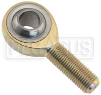 Click for a larger picture of Carbon Steel Metric Rod End, Male Threaded Shank, Flush Zerk