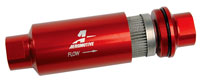 Click for a larger picture of In-Line Fuel Filter, 100 Micron Stainless, -10 ORB, Red