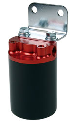 Click for a larger picture of Aeromotive 10 Micron Remote Fuel Filter, 3/8 NPT, Red/Black