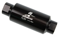 Click for a larger picture of In-Line Fuel Filter, 10 Micron Cellulose, -10 ORB, Black