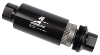 Click for a larger picture of In-Line Fuel Filter, 100 Micron Stainless, -10 ORB, Black