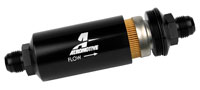 Click for a larger picture of In-Line Fuel Filter, 10 Micron Cellulose, 10AN Male, Black