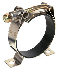 Click for a larger picture of Aeromotive Rubber-Lined T-Bolt Mounting Clamp, 2 3/8 - 2 1/2