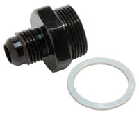 Click for a larger picture of Aeromotive Fitting, AN-6 to Holley 4150/4500 Series Carb.