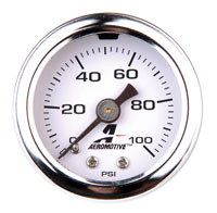 Click for a larger picture of Aeromotive Compensated Fuel Pressure Gauge, 0-100psi 1/8 NPT