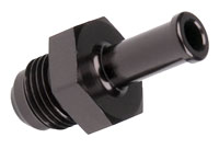 Click for a larger picture of Black Aluminum 5/16" (8mm) Hose Barb to 6AN Male Adapter