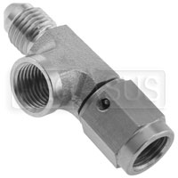 Click for a larger picture of Brake Pressure Tee, 3AN Female to 3AN Male, Female 1/8" NPT