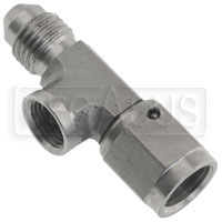 Click for a larger picture of 4AN Male to 4AN Female Adapter w/ 1/8 NPT in Hex, Stainless