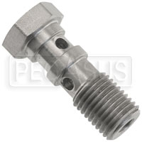 Click for a larger picture of Stainless Steel Double Banjo Bolt, 7/16 x 20, Short (1.18")