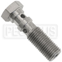 Click for a larger picture of Stainless Steel Double Banjo Bolt, 7/16 x 20, Long (1.5")