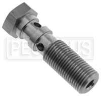 Click for a larger picture of Stainless Steel Double Banjo Bolt, 7/16 x 24, Long (1.5")