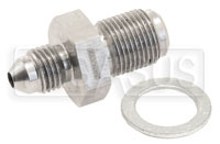 Click for a larger picture of Male 12 x 1.0mm Metric Dual Seat to 3AN Male, Stainless