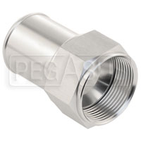 Click for a larger picture of Silver Aluminum 1.5" Barbed Hose End, 20AN Female, Straight
