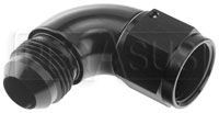 Click for a larger picture of AN Male to Female Swivel 90' Elbow, Aluminum, Full Flow