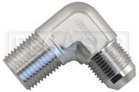 Click for a larger picture of 1/2 NPT Male to 8AN Male 90° Elbow, Silver Alum