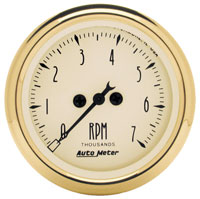 Large photo of Auto Meter 2 inch Elec Tach, 7000 RPM Golden Oldies Series, Pegasus Part No. AM1594