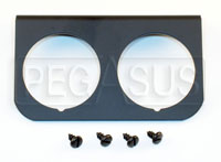 Large photo of 2-Hole Mounting Panel for Z Series Gauges, Black, Pegasus Part No. AM2237