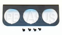 Large photo of 3-Hole Mounting Panel for Z Series Gauges, Black, Pegasus Part No. AM2238