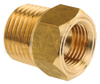 Click for a larger picture of 1/2 NPT Mechanical Temperature Gauge Adapter, Brass