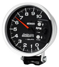 Click for a larger picture of Autogage 5 inch Tachometer with Peak Memory, 10K RPM