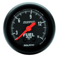 Large photo of Z Series 2 inch Fuel Pressure Gauge, 15 psi, Pegasus Part No. AM2603