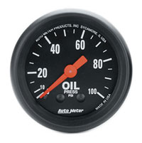 Click for a larger picture of Z Series 2 inch Oil Pressure Gauge, 100 psi, 6 foot