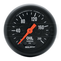 Click for a larger picture of Z Series 2 inch Oil Pressure Gauge, 200 psi, 6 foot