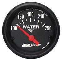 Large photo of Z Series 2 inch Water Temp Gauge, 100-250 degree, Electric, Pegasus Part No. AM2635