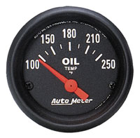 Click for a larger picture of Z Series 2 inch Oil Temp Gauge, 100-250 degree, Electric