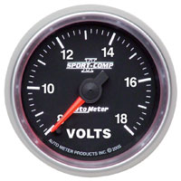 Large photo of Sport Comp II 2 1/16 inch Voltmeter, 8-18V, Pegasus Part No. AM3691