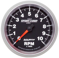 Click for a larger picture of Sport Comp II 3-3/8 inch Tach, 10K In-Dash