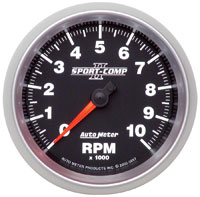 Large photo of Sport Comp II 3-3/8 inch Tach, 10K In-Dash, Pegasus Part No. AM3697