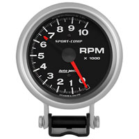 Click for a larger picture of Sport Comp 3-3/4 inch Tach, 10K Pedestal