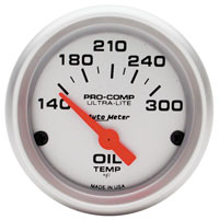 Click for a larger picture of Ultra Lite 2" Oil Temperature Gauge, 140-300 F, Electric