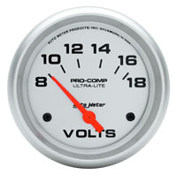 Click for a larger picture of Ultra Lite 2 5/8" Voltmeter, Electric