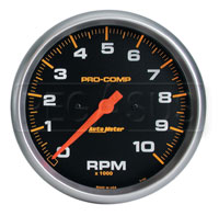 Large photo of Pro Comp 5 inch Electric Tachometer, 10K in-Dash, Pegasus Part No. AM5160