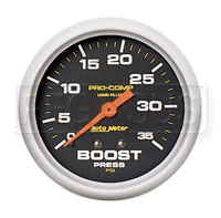 Click for a larger picture of Pro Comp 2 5/8 inch Liquid Filled Boost Gauge 0-35 psi